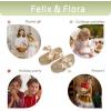 imageFelix ampamp Flora Toddler Flower Girl Dress Shoes  Girl Ballet Flats Party School Shoes WeddingB821glitter Gold
