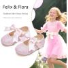 imageFelix ampamp Flora Toddler Flower Girl Dress Shoes  Girl Ballet Flats Party School Shoes WeddingB821glitter Pink