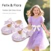 imageFelix ampamp Flora Toddler Flower Girl Dress Shoes  Girl Ballet Flats Party School Shoes WeddingB821glitter Purple