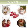 imageFelix ampamp Flora Toddler Flower Girl Dress Shoes  Girl Ballet Flats Party School Shoes WeddingB821glitter Red