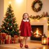 imageFelix ampamp Flora Toddler Flower Girl Dress Shoes  Girl Ballet Flats Party School Shoes WeddingB821glitter Red