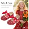 imageFelix ampamp Flora Toddler Flower Girl Dress Shoes  Girl Ballet Flats Party School Shoes WeddingB821glitter Red