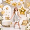 imageFelix ampamp Flora Toddler Flower Girl Dress Shoes  Girl Ballet Flats Party School Shoes WeddingB821glitter Silver
