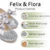 imageFelix ampamp Flora Toddler Flower Girl Dress Shoes  Girl Ballet Flats Party School Shoes WeddingB821glitter Silver