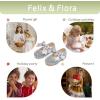imageFelix ampamp Flora Toddler Flower Girl Dress Shoes  Girl Ballet Flats Party School Shoes WeddingB821glitter Silver