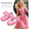 imageFelix ampamp Flora Toddler Flower Girl Dress Shoes  Girl Ballet Flats Party School Shoes WeddingB821hot Pink
