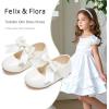 imageFelix ampamp Flora Toddler Flower Girl Dress Shoes  Girl Ballet Flats Party School Shoes WeddingB821ivory White