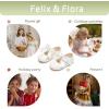 imageFelix ampamp Flora Toddler Flower Girl Dress Shoes  Girl Ballet Flats Party School Shoes WeddingB821ivory White