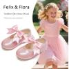 imageFelix ampamp Flora Toddler Flower Girl Dress Shoes  Girl Ballet Flats Party School Shoes WeddingB821light Pink