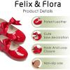 imageFelix ampamp Flora Toddler Flower Girl Dress Shoes  Girl Ballet Flats Party School Shoes WeddingB821red