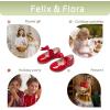 imageFelix ampamp Flora Toddler Flower Girl Dress Shoes  Girl Ballet Flats Party School Shoes WeddingB821red