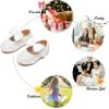 imageFelix ampamp Flora Toddler Flower Girl Dress Shoes  Girl Ballet Flats Party School Shoes WeddingB829 Glitter White