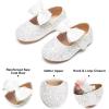 imageFelix ampamp Flora Toddler Flower Girl Dress Shoes  Girl Ballet Flats Party School Shoes WeddingB829 Glitter White