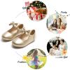 imageFelix ampamp Flora Toddler Flower Girl Dress Shoes  Girl Ballet Flats Party School Shoes WeddingB838gold