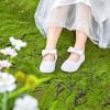 imageFelix ampamp Flora Toddler Flower Girl Dress Shoes  Girl Ballet Flats Party School Shoes WeddingB838white