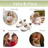 imageFelix ampamp Flora Toddler Flower Girl Dress Shoes  Girl Ballet Flats Party School Shoes WeddingB839white