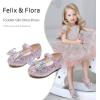 imageFelix ampamp Flora Toddler Flower Girl Dress Shoes  Girl Ballet Flats Party School Shoes WeddingB896purple