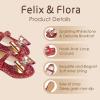 imageFelix ampamp Flora Toddler Flower Girl Dress Shoes  Girl Ballet Flats Party School Shoes WeddingB896red