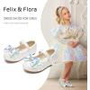 imageFelix ampamp Flora Toddler Flower Girl Dress Shoes  Girl Ballet Flats Party School Shoes WeddingB896white