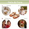 imageFelix ampamp Flora Toddler Flower Girl Dress Shoes  Girl Ballet Flats Party School Shoes WeddingB902brown