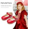 imageFelix ampamp Flora Toddler Flower Girl Dress Shoes  Girl Ballet Flats Party School Shoes WeddingB902red