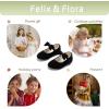 imageFelix ampamp Flora Toddler Flower Girl Dress Shoes  Girl Ballet Flats Party School Shoes WeddingBf11black