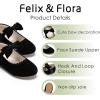 imageFelix ampamp Flora Toddler Flower Girl Dress Shoes  Girl Ballet Flats Party School Shoes WeddingBf11black