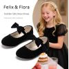 imageFelix ampamp Flora Toddler Flower Girl Dress Shoes  Girl Ballet Flats Party School Shoes WeddingBf11black