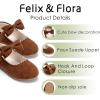 imageFelix ampamp Flora Toddler Flower Girl Dress Shoes  Girl Ballet Flats Party School Shoes WeddingBf11brown