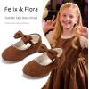 imageFelix ampamp Flora Toddler Flower Girl Dress Shoes  Girl Ballet Flats Party School Shoes WeddingBf11brown
