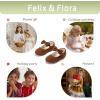 imageFelix ampamp Flora Toddler Flower Girl Dress Shoes  Girl Ballet Flats Party School Shoes WeddingBf11brown