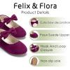 imageFelix ampamp Flora Toddler Flower Girl Dress Shoes  Girl Ballet Flats Party School Shoes WeddingBf11purple