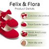 imageFelix ampamp Flora Toddler Flower Girl Dress Shoes  Girl Ballet Flats Party School Shoes WeddingBf11red