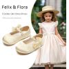 imageFelix ampamp Flora Toddler Girl Dress Shoes  Flower Girl Ballet Flats School Wedding PartyBf14champagne Gold