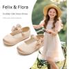 imageFelix ampamp Flora Toddler Girl Dress Shoes  Flower Girl Ballet Flats School Wedding PartyBf14dark Nude