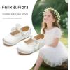 imageFelix ampamp Flora Toddler Girl Dress Shoes  Flower Girl Ballet Flats School Wedding PartyBf14ivory White
