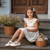 imageFelix ampamp Flora Toddler Girl Mary Jane Dress Shoes  School Oxford Flats for Girl Party ShoesB423beige