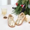 imageFelix ampamp Flora Toddler Girl Mary Jane Dress Shoes  School Oxford Flats for Girl Party ShoesB425gold