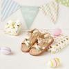 imageFelix ampamp Flora Toddler Girls Sandals Soft Rubber Flats Summer Baby Flower Girl ShoesBc284gold