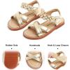 imageFelix ampamp Flora Toddler Girls Sandals Soft Rubber Flats Summer Baby Flower Girl ShoesBc284gold