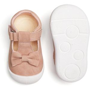 imageFelix ampamp Flora Soft Sole Baby Dress Shoes  Infant Baby Walking Shoes Moccasinss Rubber Sole Crib ShoesByb03pink