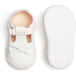imageFelix ampamp Flora Soft Sole Baby Dress Shoes  Infant Baby Walking Shoes Moccasinss Rubber Sole Crib ShoesByb03white