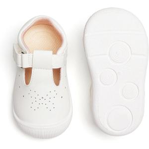 imageFelix ampamp Flora Soft Sole Baby Dress Shoes  Infant Baby Walking Shoes Moccasinss Rubber Sole Crib ShoesByb04white