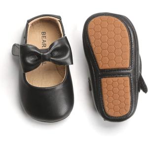 imageFelix ampamp Flora Soft Sole Baby Shoes  Infant Baby Walking Shoes Moccasinss Rubber Sole Crib ShoesB03 Black