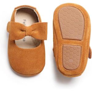 imageFelix ampamp Flora Soft Sole Baby Shoes  Infant Baby Walking Shoes Moccasinss Rubber Sole Crib ShoesB21brown