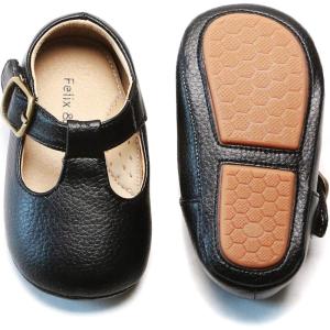 imageFelix ampamp Flora Soft Sole Baby Shoes  Infant Baby Walking Shoes Moccasinss Rubber Sole Crib ShoesB8527black