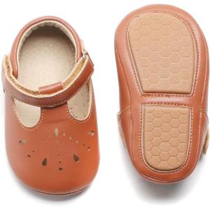 imageFelix ampamp Flora Soft Sole Baby Shoes  Infant Baby Walking Shoes Moccasinss Rubber Sole Crib ShoesB8528 Brown
