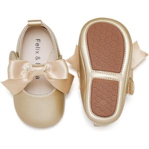 imageFelix ampamp Flora Soft Sole Baby Shoes  Infant Baby Walking Shoes Moccasinss Rubber Sole Crib ShoesB8705gold