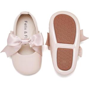 imageFelix ampamp Flora Soft Sole Baby Shoes  Infant Baby Walking Shoes Moccasinss Rubber Sole Crib ShoesB8705nude