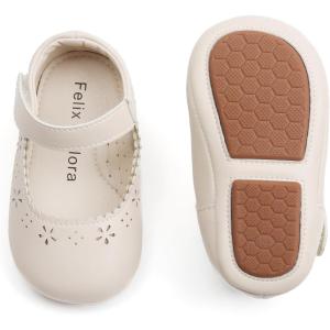 imageFelix ampamp Flora Soft Sole Baby Shoes  Infant Baby Walking Shoes Moccasinss Rubber Sole Crib ShoesB8717beige